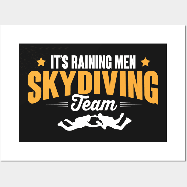 It's raining men - Skydiving Team Wall Art by nektarinchen